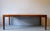 Rosewood coffee table with blue ceramic tiles set into the wood, Denmark 1960s.
