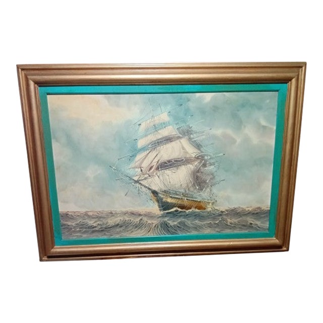 1970s Renato Longanesi - Original Signed on Canvas For Sale