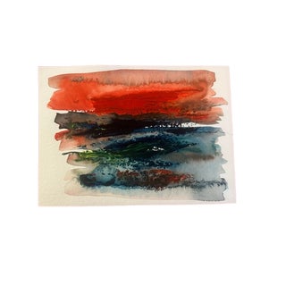 “Ember and Tide” Original Abstract Painting by Nancy Smith For Sale