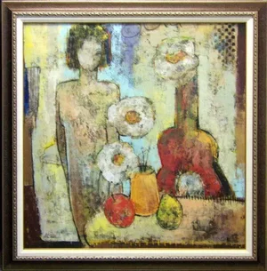 Helen Zarin" Muse" Oil Canvas Stretched Framed Hand Signed