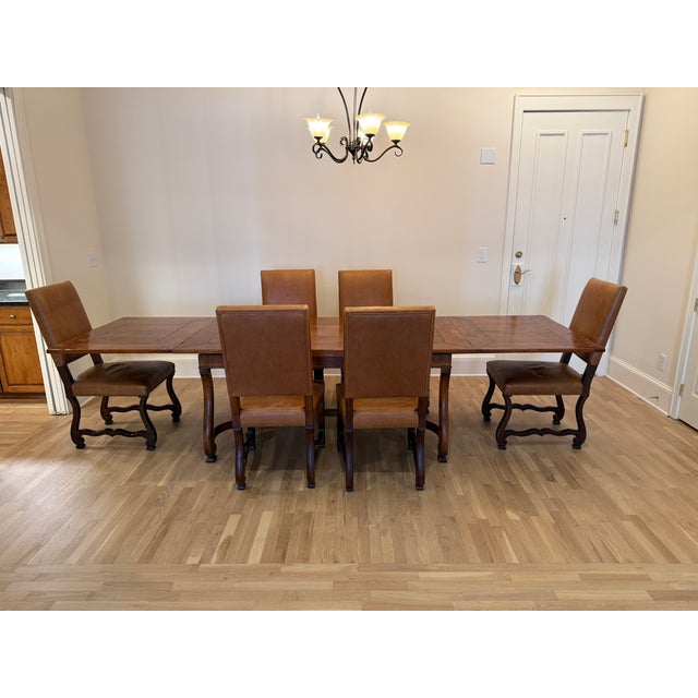 2000 - 2009 Henredon Acquisitions Dining Table and 6 Chairs - Set of 7 For Sale - Image 5 of 13