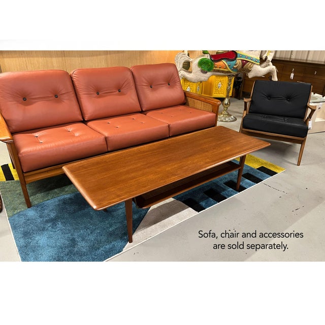 Brown Peter Hvidt and Orla Mølgaard Nielsen for France and Son Danish Teak and Cane Coffee Table For Sale - Image 8 of 13