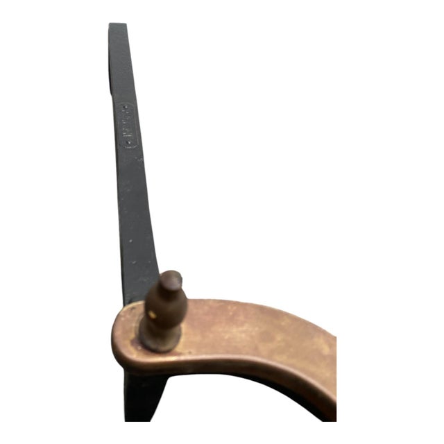 Pair 1920s Vintage Brass Andirons Chippendale Claw Ball Feet Fireplace For Sale - Image 13 of 18