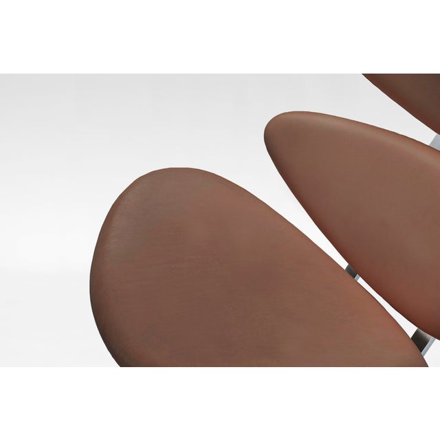 Metal EJ5 Corona Lounge Chairs in Steel and Cognac Leather by Poul M. Volther for Erik Jørgensen, 1960s, Set of 2 For Sale - Image 7 of 8