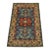 Kazak Rug 2’9” X 4’2” Blue Wool Tribal Hand-Knotted Oriental Carpet For Sale