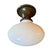 Mid-Century Modern Mid 20th Century Mid Century Modern Clam Shell Wall Sconce With Brass Holder For Sale - Image 3 of 6