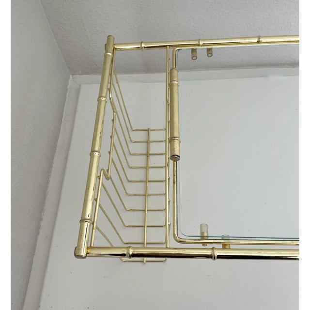 Ornamental & Decorative Materials Mid 20th Century Hollywood Regency Faux Bamboo Brass Breakfast in Bed Lap Tray For Sale - Image 7 of 12