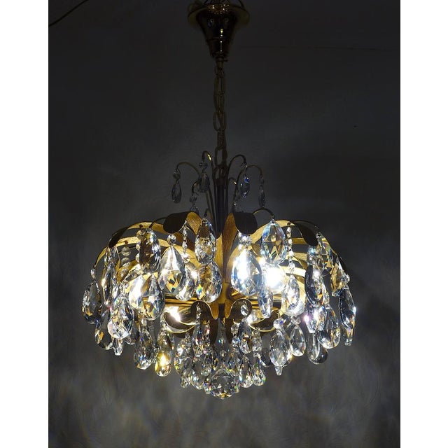 Brass and Crystal Chandelier from Palwa, 1960s For Sale - Image 18 of 18