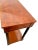Vintage Ethan Allen Sofa Console Table, Regency Neo Classical, Cherry, Brass X Stretcher For Sale - Image 9 of 14