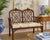 Chinoiserie Vintage Chinese Chippendale Style Double-Back Walnut Settee With Botanical Upholstery For Sale - Image 3 of 10