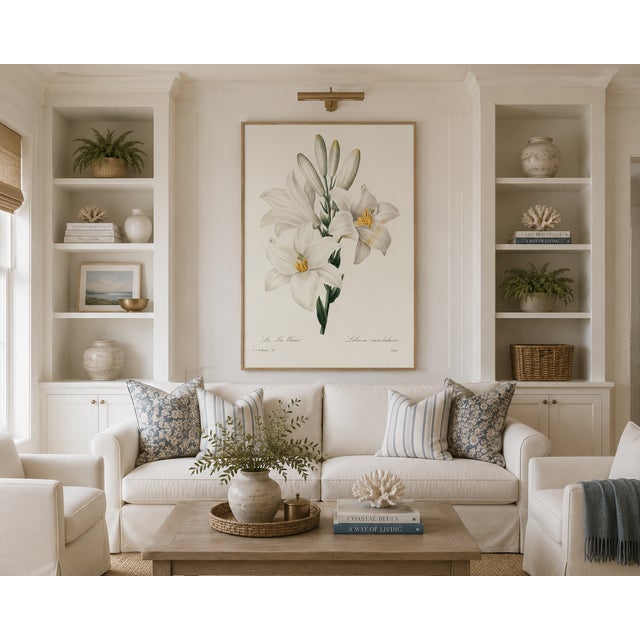 Not Yet Made - Made To Order Madonna Lily, Vintage Botanical Art Print Reproduction by Pierre-Joseph Redouté, 16" X 24" For Sale - Image 5 of 10