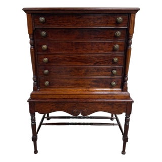 Vintage American Empire or Sheraton Style Lingerie Chest Semainier For Sale
