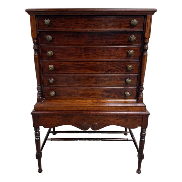 Vintage American Empire or Sheraton Style Lingerie Chest Semainier For Sale