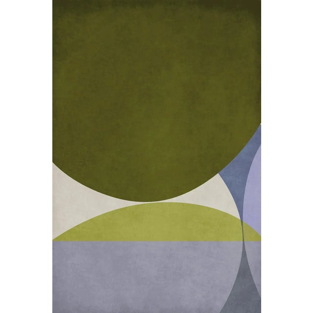 Avocado Art Mid-Century Modern Diptych "55x40" For Sale - Image 4 of 5