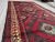 Vintage Afghan Hand-Knotted Wool Runner Rug | Tribal Red & Black Geometric Rug For Sale - Image 9 of 10