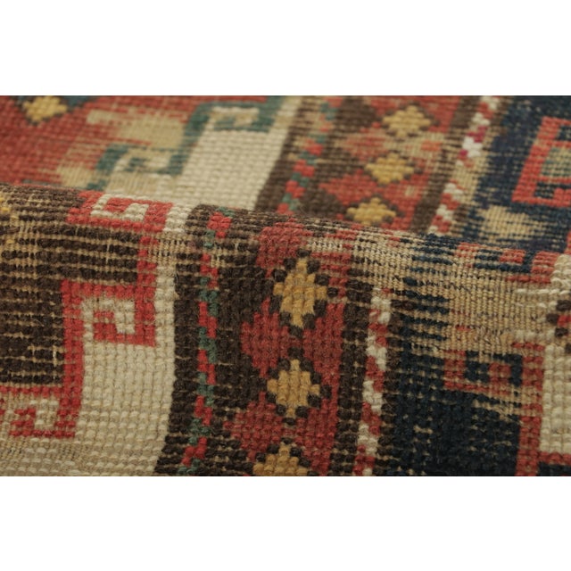 Textile Vintage Turkish Geometric Wool Runner by Rug & Kilim, 1950-1959 For Sale - Image 7 of 8