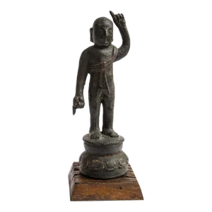 17th Century Ming Bronze Figure of a Ho Ho Boy