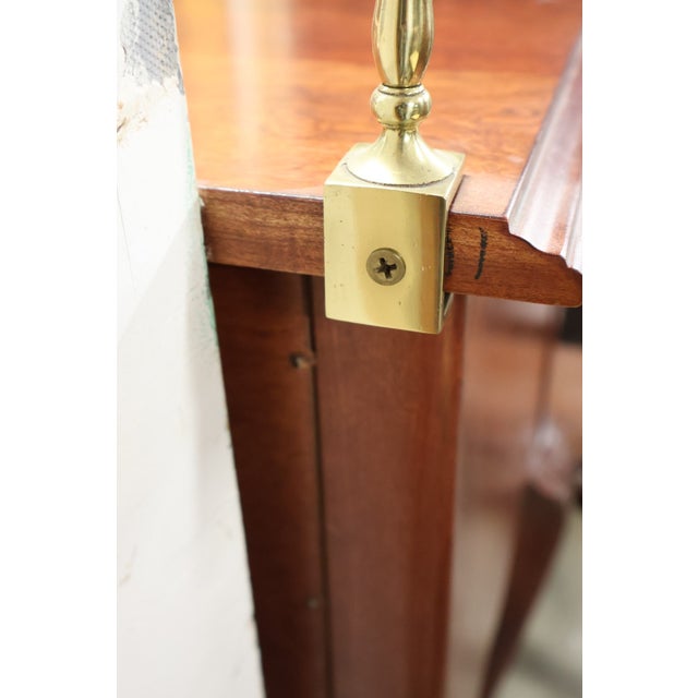 Knob Creek Ethan Allen Cherry Queen Anne Sideboard With Brass Galley For Sale - Image 14 of 14