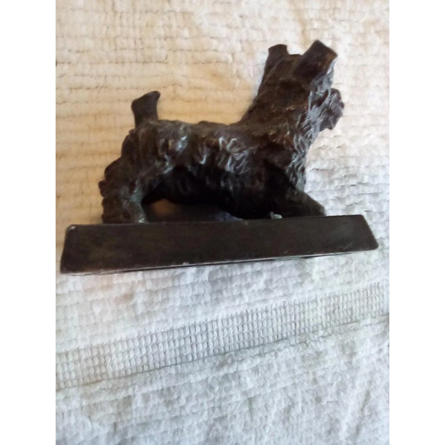Black Early 20th Century "Vintage Scottish Dog Sculpture" For Sale - Image 8 of 9