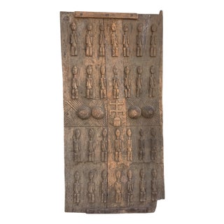 Rare Old Granary Dogon Door W/Nomoo Ancestors Mali African 68"h For Sale