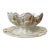 Vintage Italian Ceramic Footed Punch Bowl & Platter -2pc For Sale