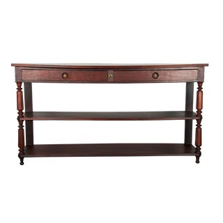 Antique French Louis Philippe Style Provincial Mahogany Console Table For Sale