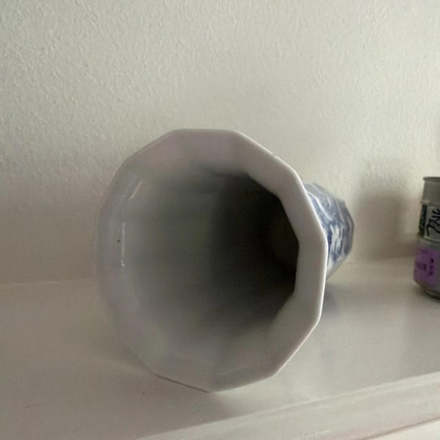 1970s 1970s Rosenthal Studio-Linie Germany Vase Blue And White by Bjorn Wiinblad For Sale - Image 5 of 5