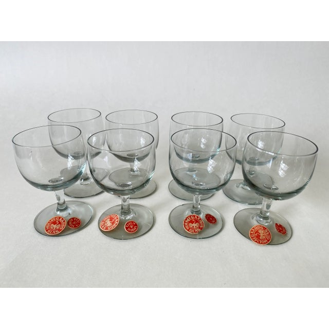Vintage 1950s Holmegaard Denmark Elsinore Smoke Glass Cordials Stemware
