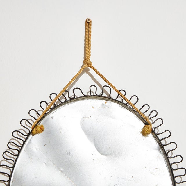 Metal Metal Framed Mirror, 1960s For Sale - Image 7 of 9