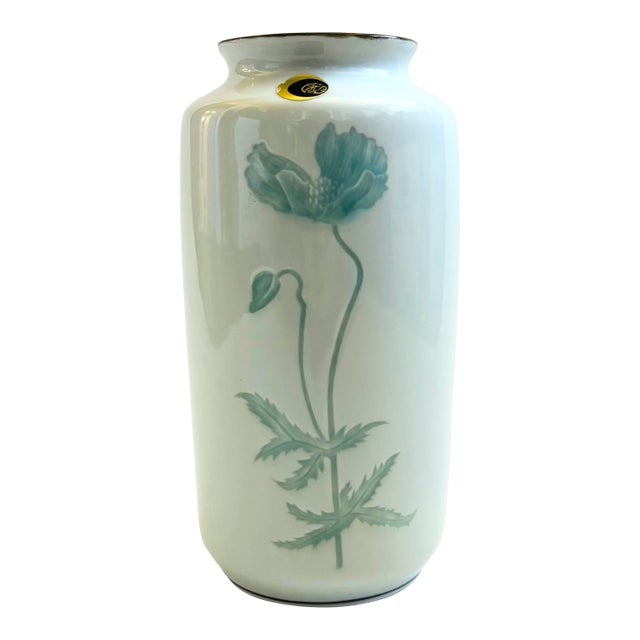 Vintage Celadon Poppy Vase For Sale