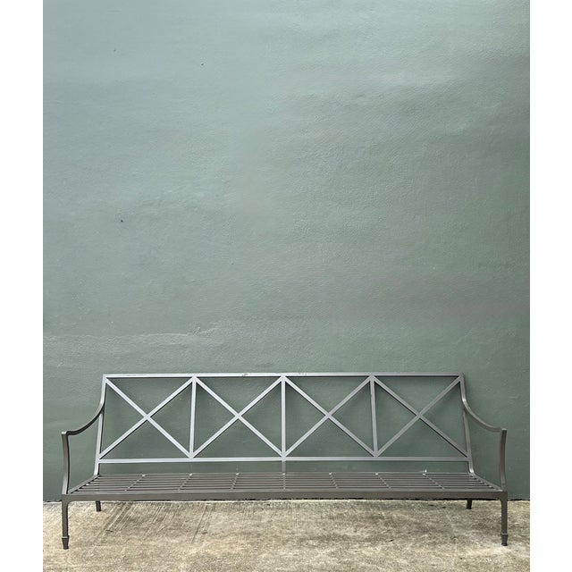 McKinnon and Harris Vintage McKinnon and Harris “Beaufort” Cast Aluminum Sofa For Sale - Image 4 of 14