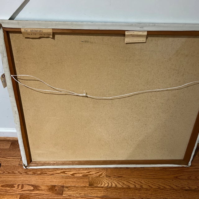 Red Abstract American Contemporary Oil on Canvas Unframed by George S.Johnsen the Wanderers For Sale - Image 8 of 10