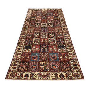 Bakhtiari Rug 5’6” X 9’11” Multicolor Wool Semi-Antique Hand-Knotted Carpet