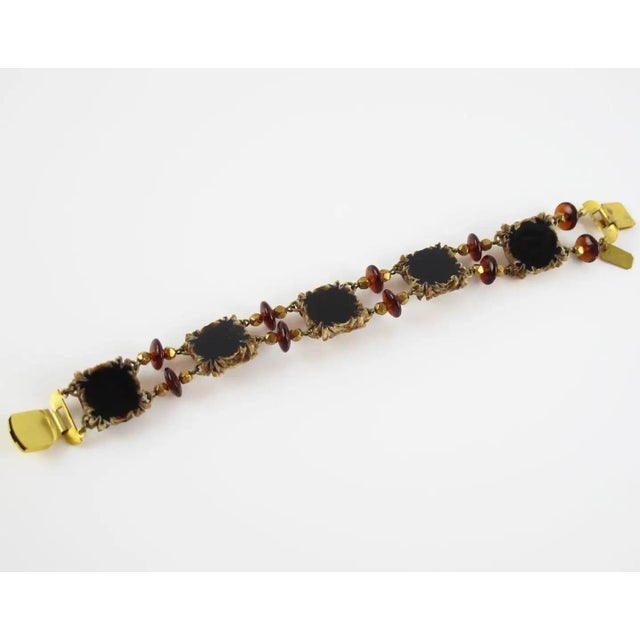 Henry Perichon Paris Talosel Jeweled Bangle Bracelet For Sale In Atlanta - Image 6 of 8