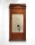 An antique, early 19th-century, c. 1820-1830, Swedish Biedermeier inlay marquetry wood pier or trumeau mirror in the...