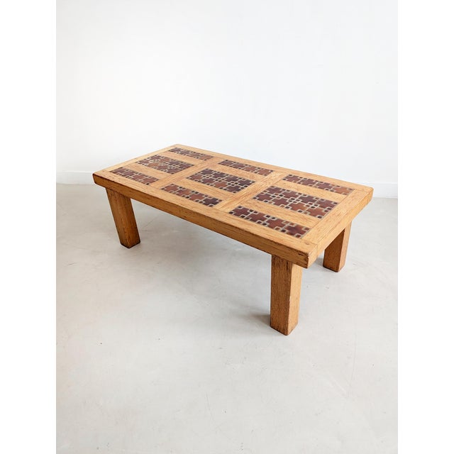 Brutalist Elm Coffee Table, 1970s For Sale - Image 6 of 6