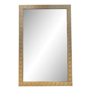 Vintage Raised Panel Modern Mirror With Faux Finish