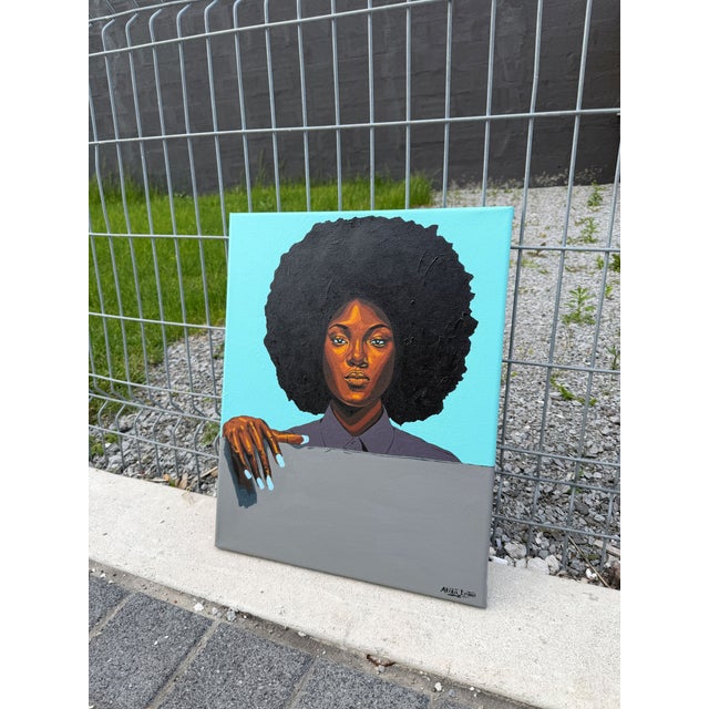 2020s The Silent Guarde, 2, Acrylic Painting by Emmanuel Akolo. (2026) For Sale - Image 5 of 12