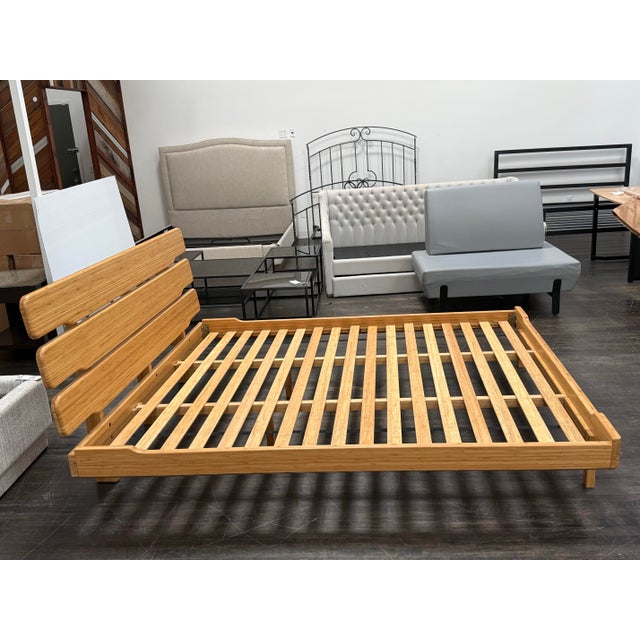 California King Size Greenington Currant Bamboo Platform Bed Frame For Sale - Image 4 of 12