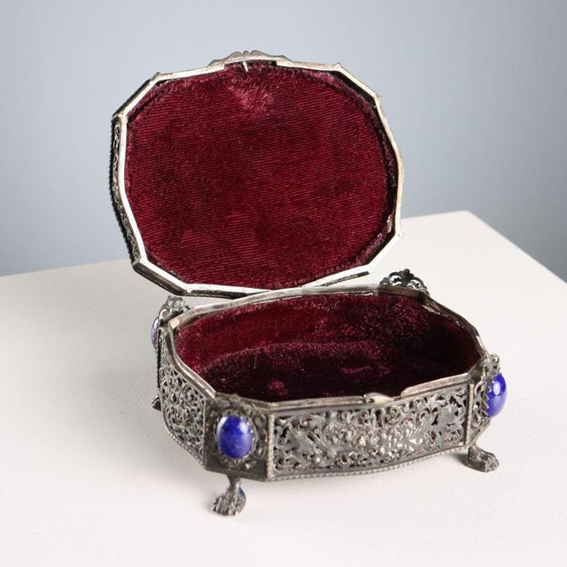 Silver Silver and Enamel Box For Sale - Image 8 of 13