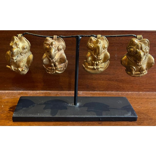 Metal Antique Costa Rican Tumbaga Bird Pendant Sculpture For Sale - Image 7 of 7