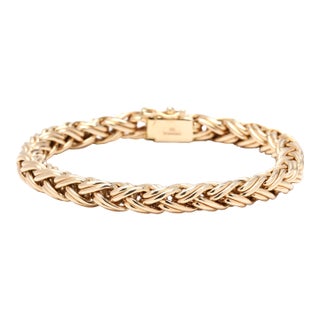 Tiffany & Co Woven Bracelet, 14k Yellow Gold For Sale