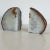 Antique Geode Bookends Composed of Both White Quartz and White Agate, a Pair For Sale - Image 4 of 8