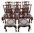Vintage Wellington Hall Chippendale Style Mahogany Dining Chairs - Set of 8 For Sale - Image 10 of 10