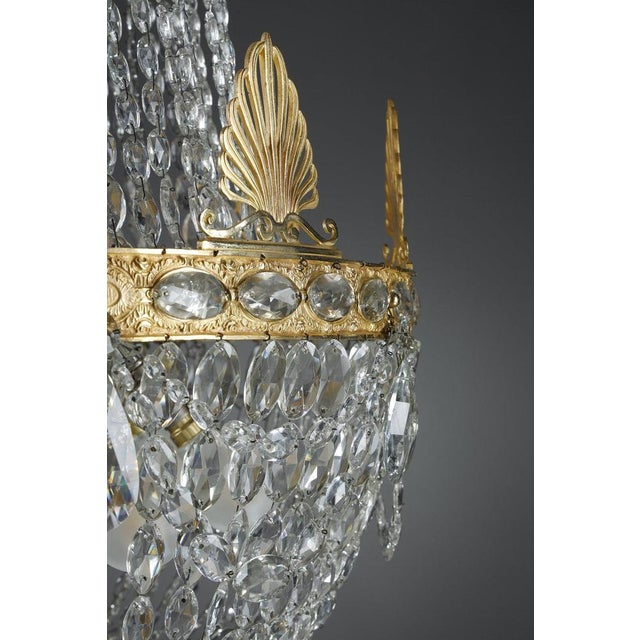 Empire Style Balloon Chandelier with Pendants, 1870 For Sale - Image 13 of 18