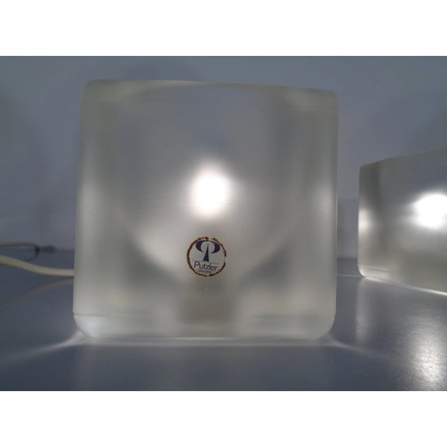 Glass Cube Lamps from Peill & Putzler, 1970s, Set of 2 For Sale - Image 14 of 17
