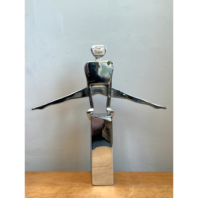 Vintage Chrome Figurative Sculpture For Sale - Image 4 of 12
