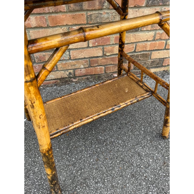 English 19th Century English Bamboo Side Table For Sale - Image 3 of 9