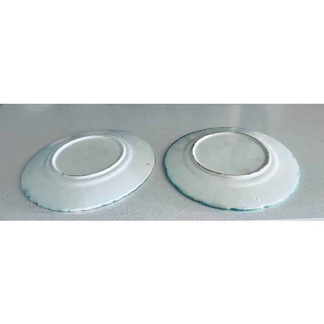 19th Century French Majolica Plates, a Pair For Sale - Image 5 of 5