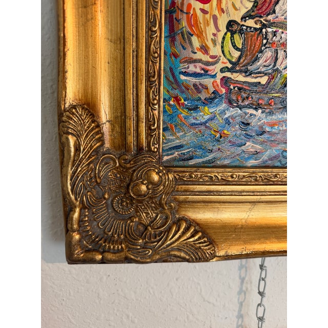 2020s Serg Graff "Aurora" Original Acrylic Painting Nautical Ship Seascape Art, Coa For Sale - Image 5 of 8